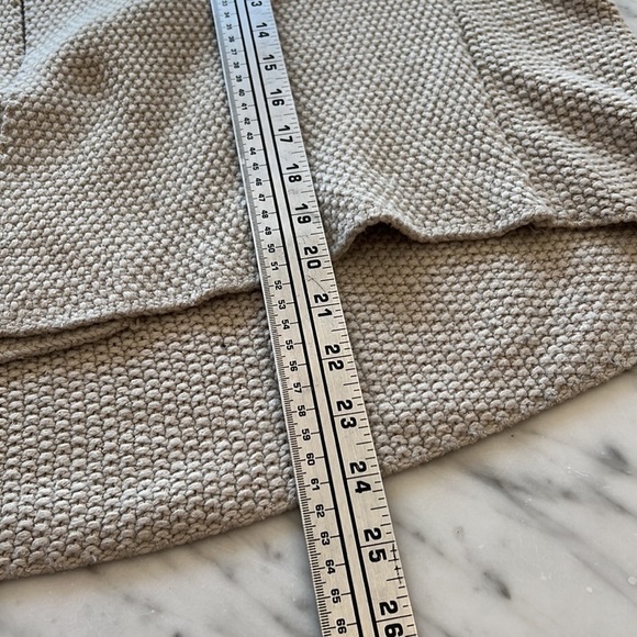 VERTIGO PARIS Taupe Knit Shawl Collar Cardigan Neutral Gray Beige Sweater M - Picture 7 of 11